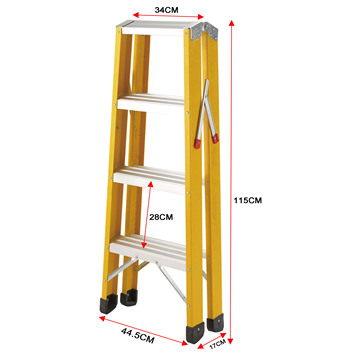 A type steps fiberglass ladder