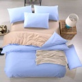 Comfortable Microfibre  Polyester Solid  Bedding Duvet Cover Set