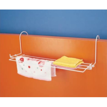 Porte-serviettes pour porte de salle de bain avec deux crochets