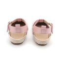 Lovely Pink Raffia Genuine Leather Baby Sandals