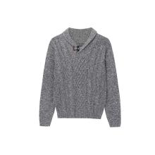 Pull tricoté à col châle AB Yarnt pour hommes