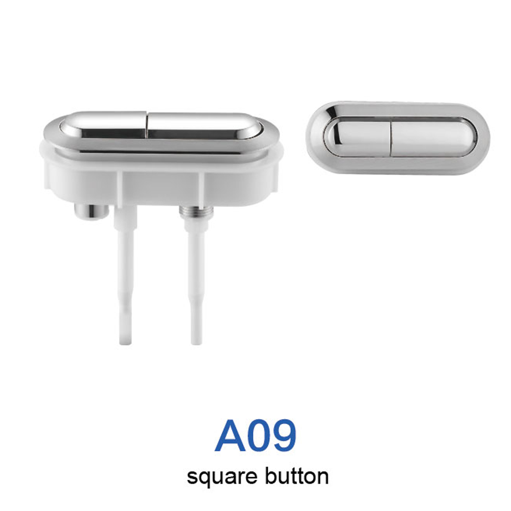 High Standard Chrome Square Toilet Push Button