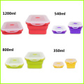 BPA Free Silicone Folding Bento Lunch Box