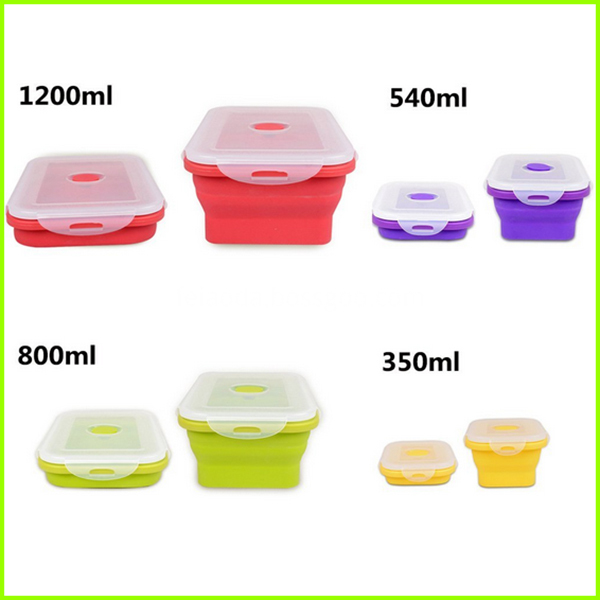 Stackable Food Storage Silicone Lunch Box Food Container