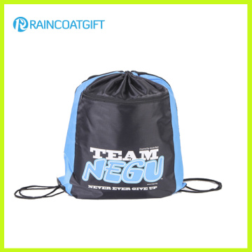 Marca personalizada promocional Nylon Drawstring mochila saco