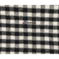 Small Black White Plaid 100% Wool Fabric