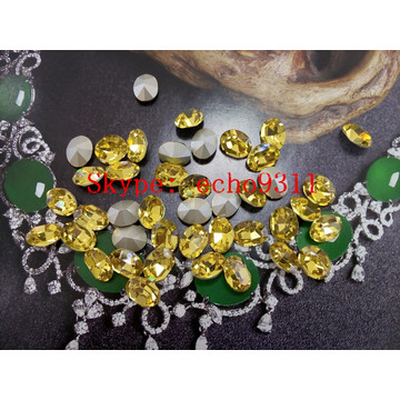 Light Topaz Point Back Crystal Stones Fancy Rhienstones for Wholesale