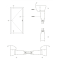 Aluminiumprofile 83mm Drehtür