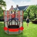 Trampoline de saut ronde pour enfants de plein air avec filet de boîtier