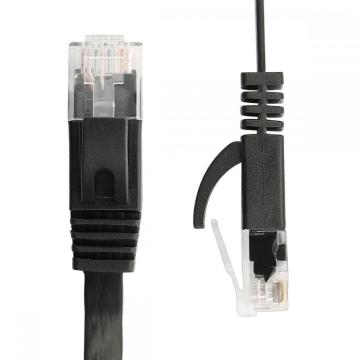 CAT6 Flat Patch Cord Cabo Cor Preto