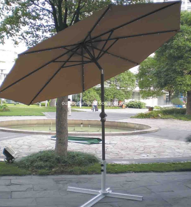 Patio Umbrella Led Light Aluminium Waterproof Umbrella