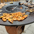 Corten Steel Garden Chimenea de chimenea y barbacoa