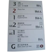 Supermarket Aluminium Notice Floor Display Shelf Signage