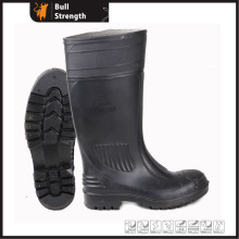 Black PVC Rain Boot with Steel Toe (SN5124)