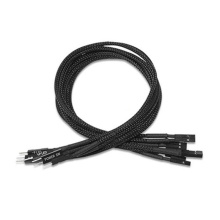 Black Single Sleeved Reset Sw Power LED Power Extension Cable