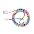 USB2.0 high quality Colorful Rainbow usb data cable for iphone data usb cable