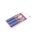 stainless steel children cutlery sets with plastic handle