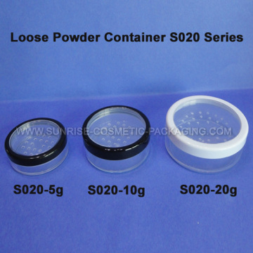 5g 10g 20g Clear Loose Powder Jars with Sifter