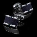 Модный металл высокого качества Diamond Black Paper Cufflink