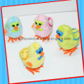 Wind up Double Wing Cartoon Glasses Plush Chicken Toy