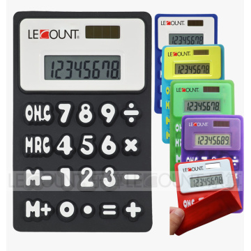 8 chiffres Calculatrice pliable à double aimant en silicone avec aimant (LC510A)