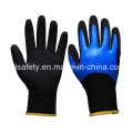 Gants de travail bleu avec Sandy Nitrile enduction (N1605)