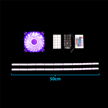 120mm Quiet Cooling Fan With Colored LED Lights