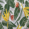 Small fresh plant printed linen / cotton fabric