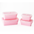 Silicone Food Storage Containers with Airtight Plastic Lids