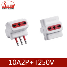 Italie Prise d&#39;alimentation 10A 2p + E 250V Prise de prise 3pin Plug