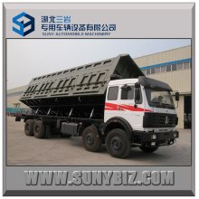 30cubic 50t Beiben / North Benz 8X4 Heavy Side Tipper Truck