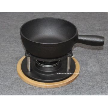 Pre-seasoned Cast Iron Fondue Set