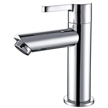 Single Cold Deck Moun Chrome Bathroom Vanity Faucet