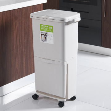 Plastic sorting bin Double  trash Can