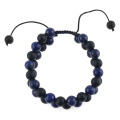 Make your own black blue agate bead bracelet