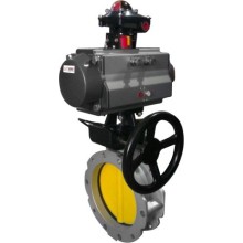 Flange Pneumatic Powder  Butterfly Valve