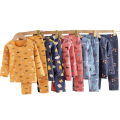 Boys Girls Unisex Long-sleeved Cotton Nightwear Pajamas Set