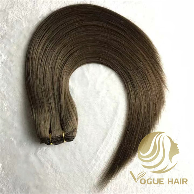 double drawn machine weft hair