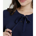 Hot sale Solid Color Bowknot Pullover Chiffon Tops