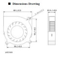 DC Blower Flow Cooling Fan Input 12V