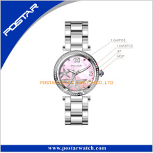 Premier Jóias Diamond Set polido Bezel Mulheres Relógio Pulseira