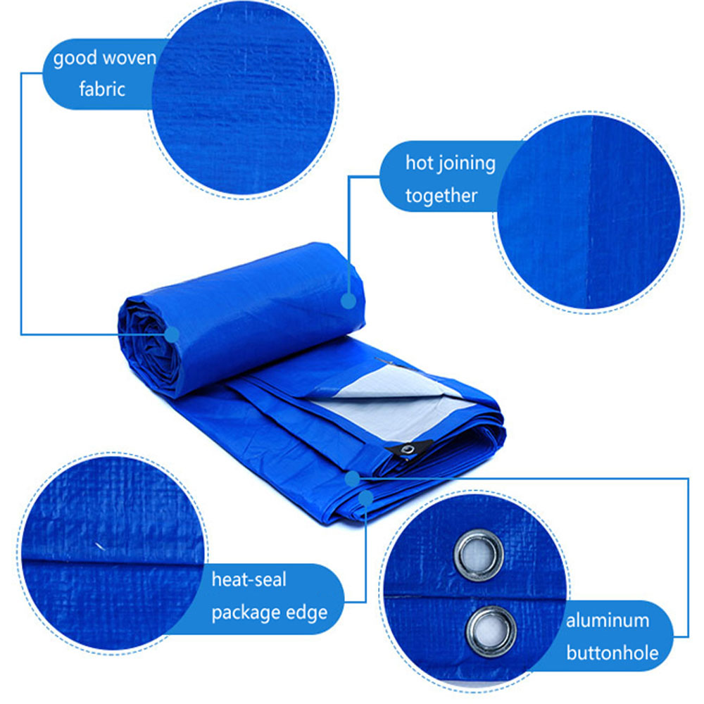 Blue White Tarpaulin Truck Cover