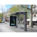 Kiosque Bus Simple moderne avec placard LED