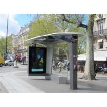 Moderne einfache Bus-Kiosk mit LED Schrank