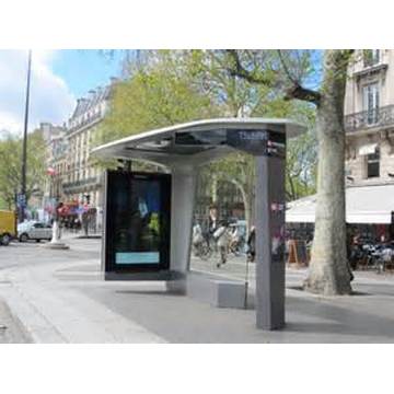 Moderne einfache Bus-Kiosk mit LED Schrank