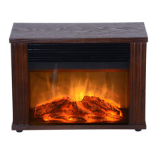 Wood-Electric Mini Fireplace