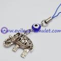 Three-dimensional Carved Elephant Evil Eye Cell Phone Charm