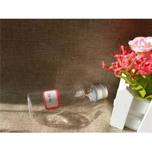 100ml Transparent Plastic Bottle with Aluminum Screw Cap (PETB-10)