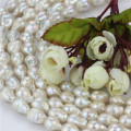 Perle de perles en eau douce Forme irrégulière nucléaire de 12 mm de classe AA Strass