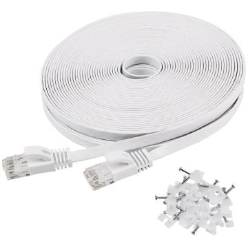 Câble Ethernet CAT6 RJ45 plat avec serre-câbles